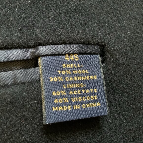 Brooks Brothers 346 Wool Cashmere Blend Overcoat Mens 44S Classic Formal Coat - Picture 6 of 16